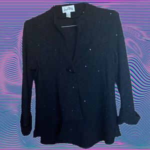Vtg 80’s Joseph Ribkiff Sequined Cardigan Jacket